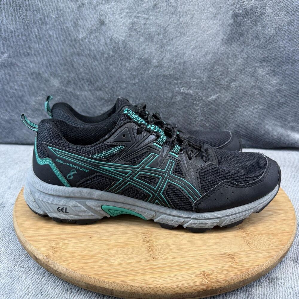 ASICS GEL-Venture 8 Shoes Womens Size 10 Black Trail Running Sneakers 1012B230